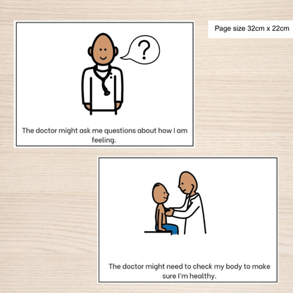 Social Story Going to the Doctor inside pages