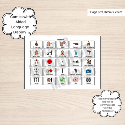 Social Story Hairdresser Aided Language Display