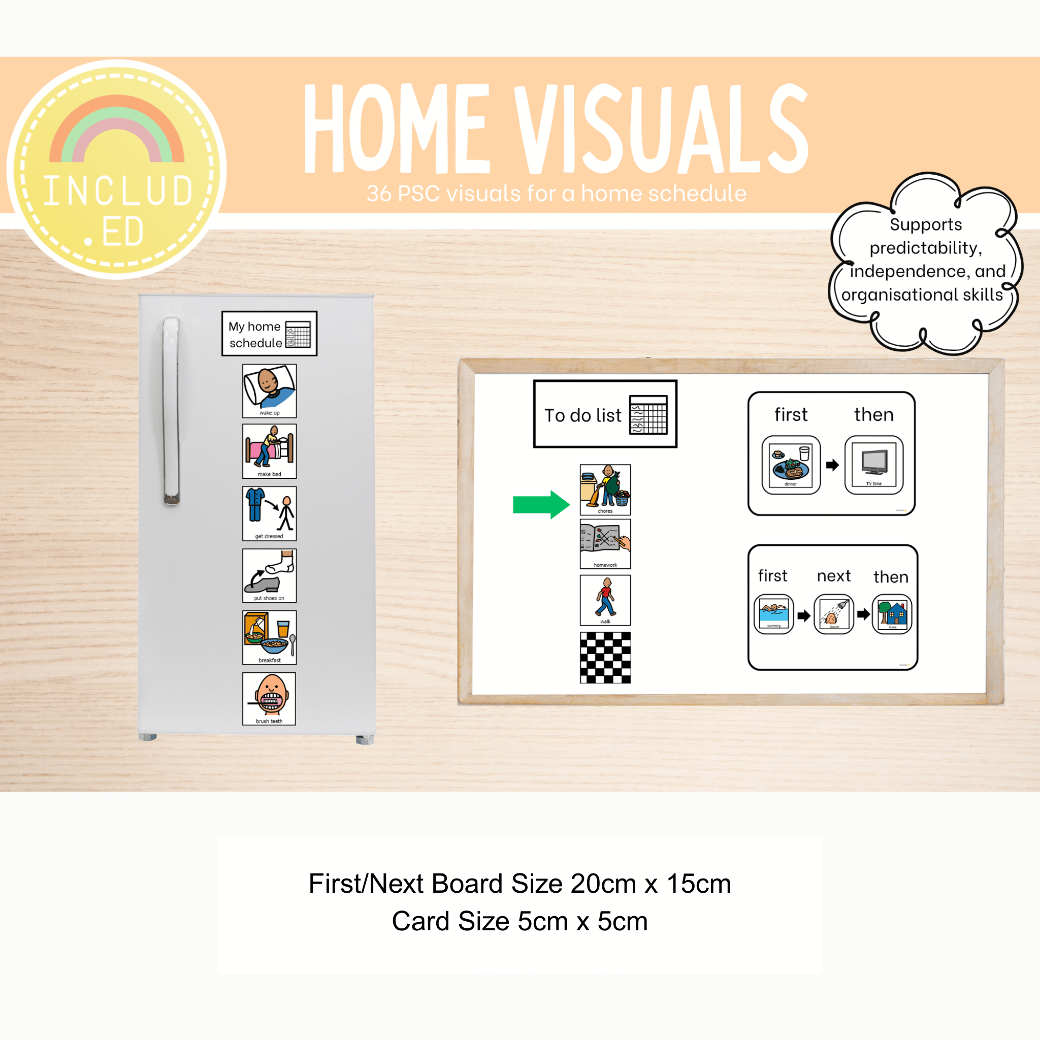 Visual Home Schedule | Visual Communication Tool – Sensory Street