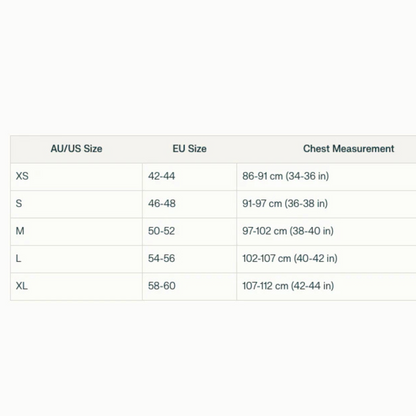 Iron Back Posture Support size guide