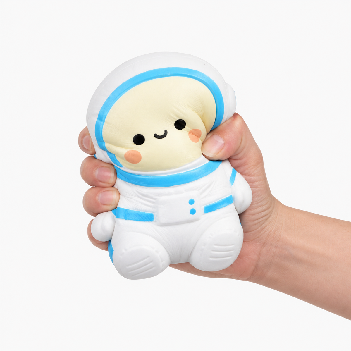 Jumbo Astronaut Squishy being squeezed