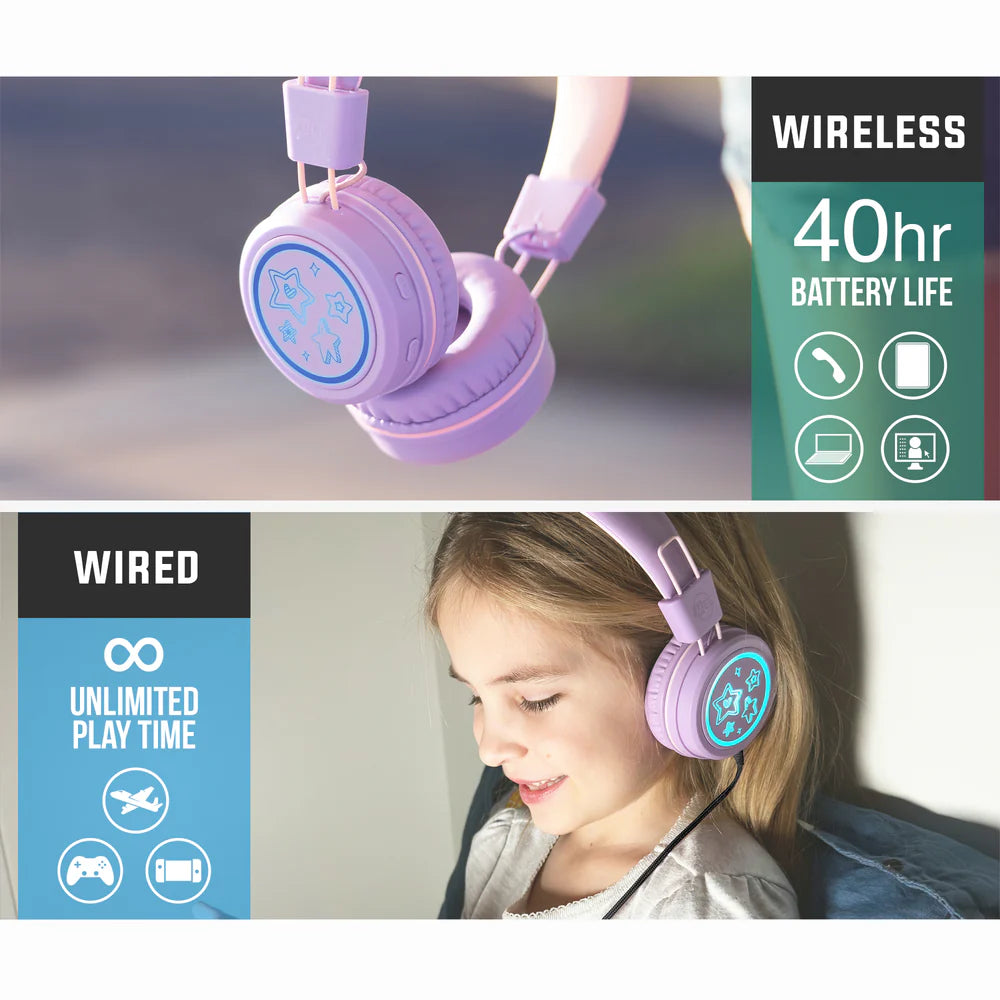 Kid Jamz wireless headphones wired or wireless mode
