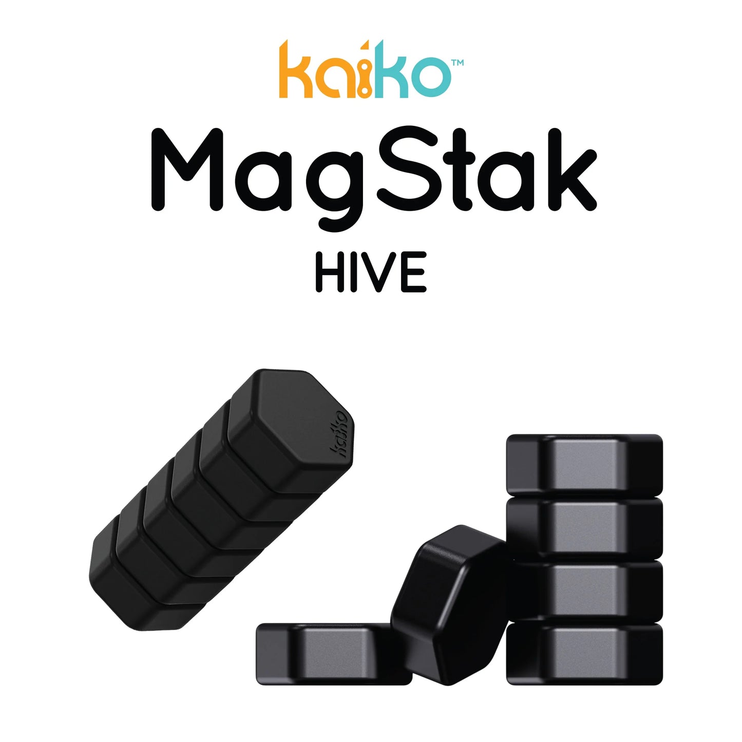 Kaiko Magstak Hive Black magnetic fidget pieces