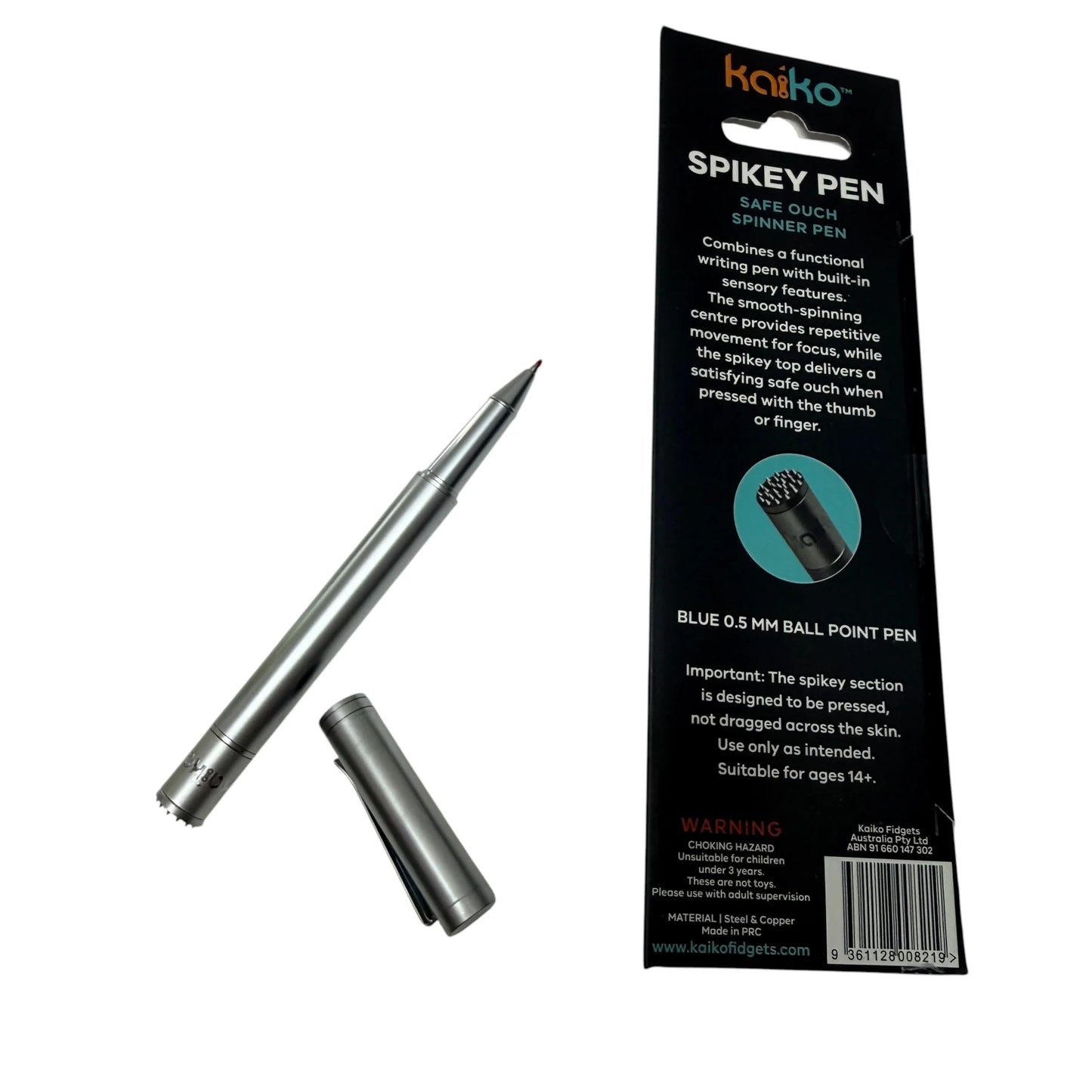 Kaiko Spikey Spinner Pen back of box