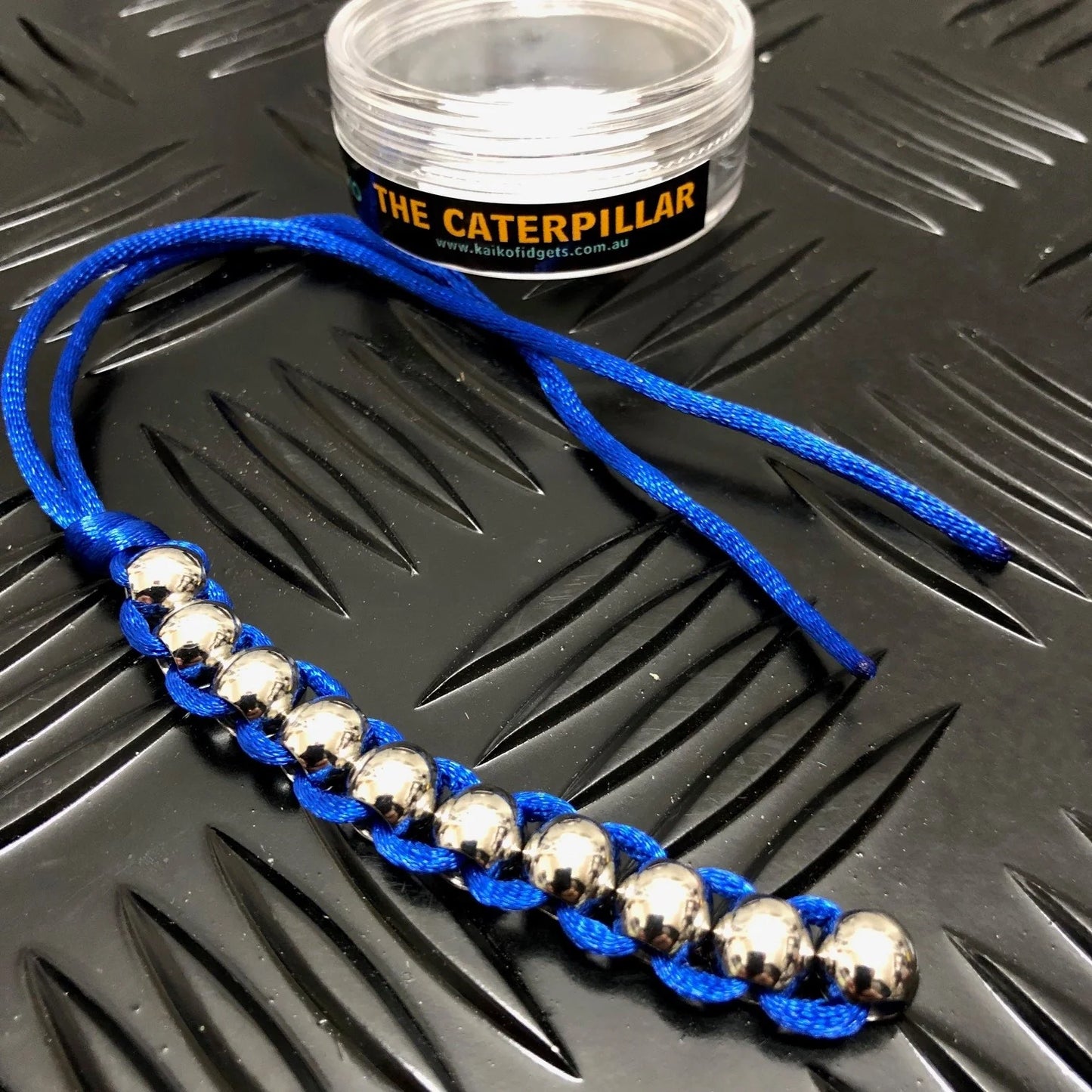 Caterpillar hand fidget royal blue