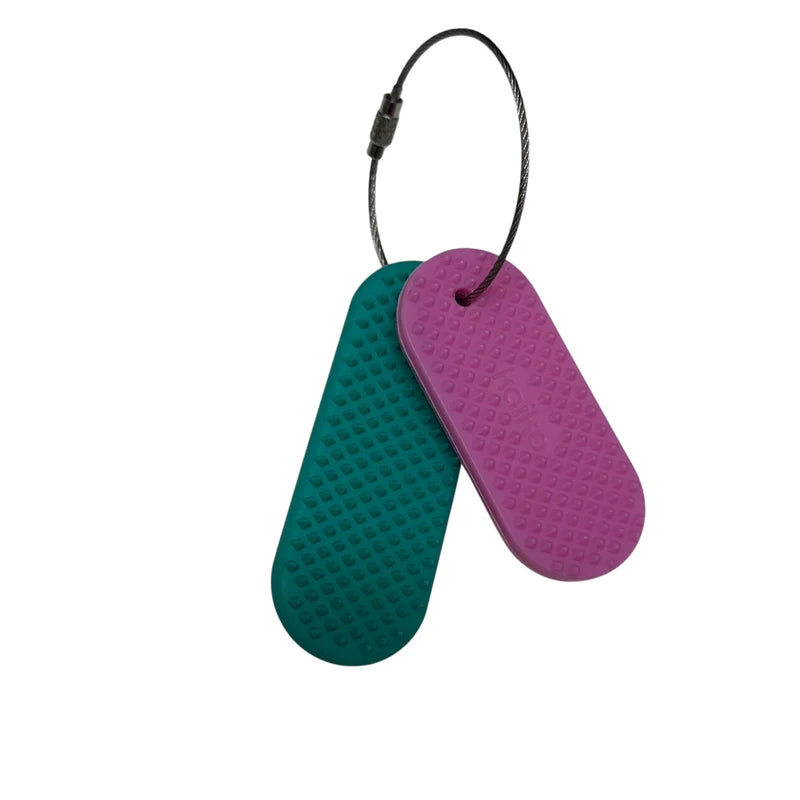 Kaiko Spikeyring Aurora Teal Pink on ring