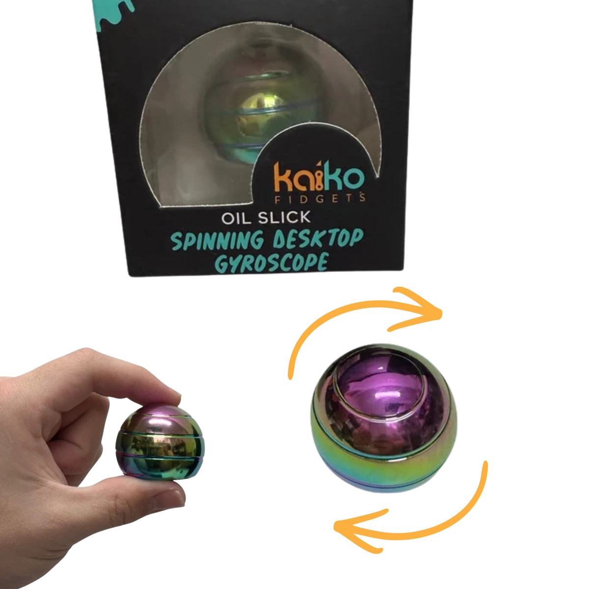 Kaiko Spinning Gyroscope Desktop Fidget Oil Slick
