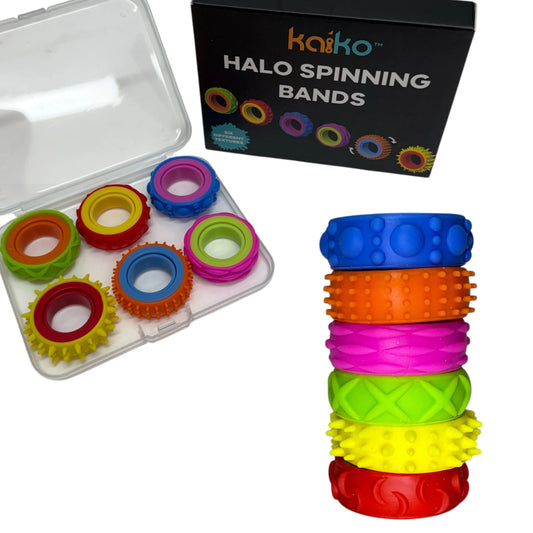 Kaiko Halo Spinning Tactile Silicone Bands Pack of 6