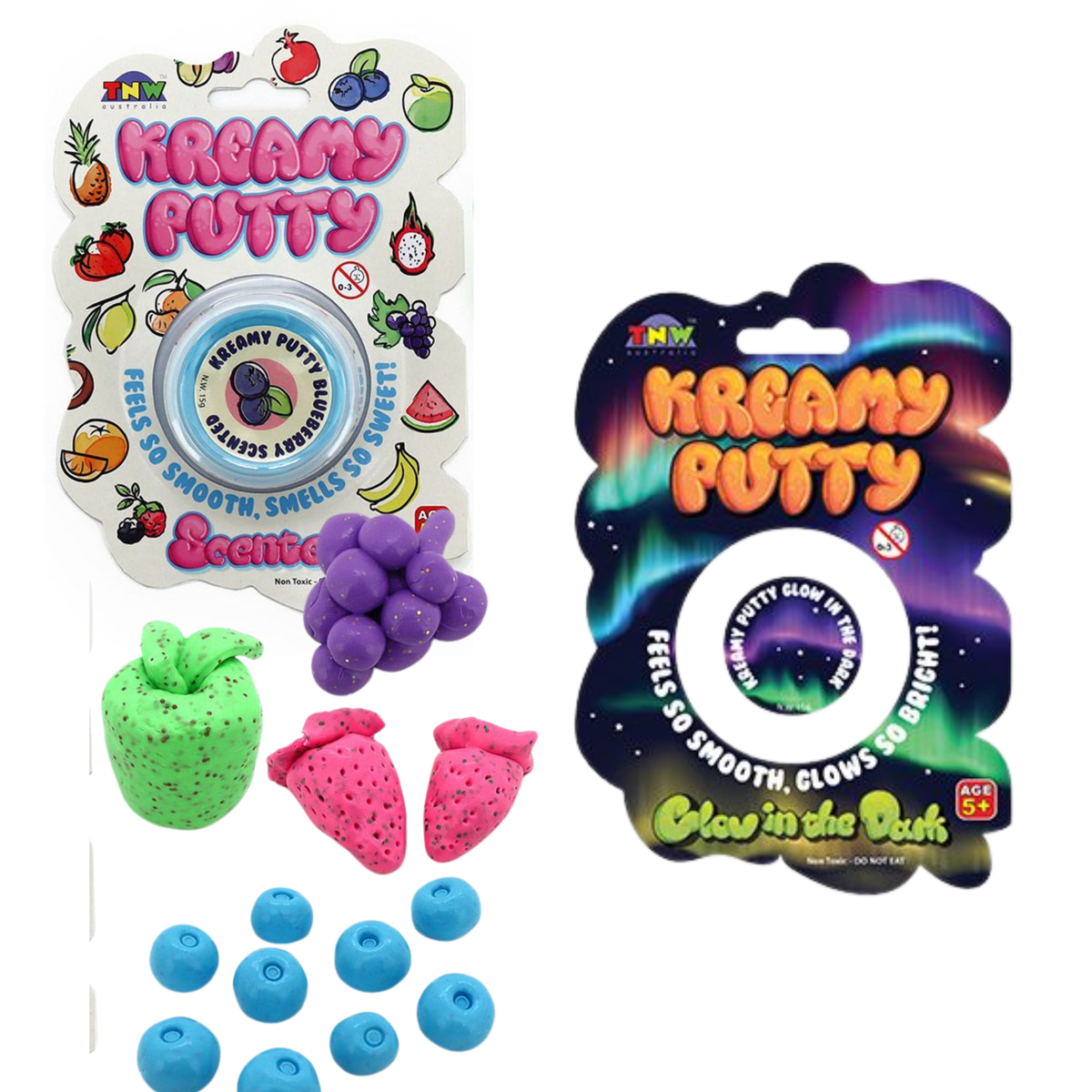 Kreamy Putty – Glitter & Glow in the Dark Putty