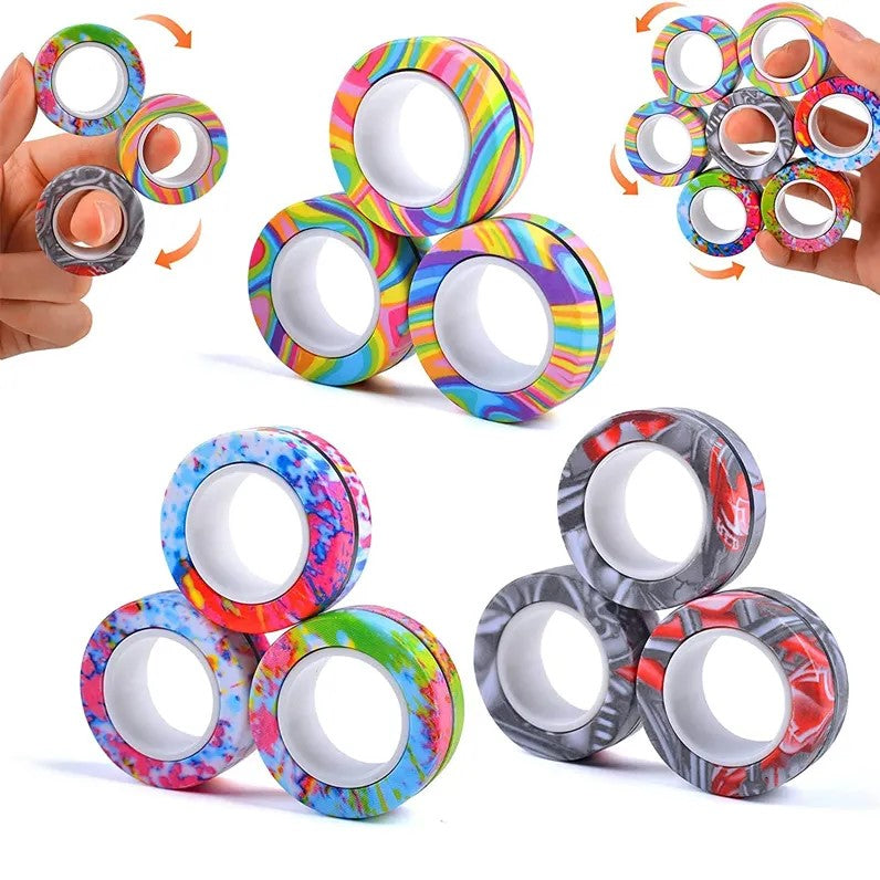 Magnetic Rings Fidget Pack of 3