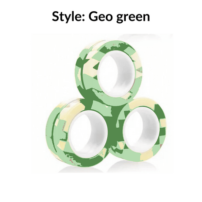 Magnetic Rings Fidget Geo Green