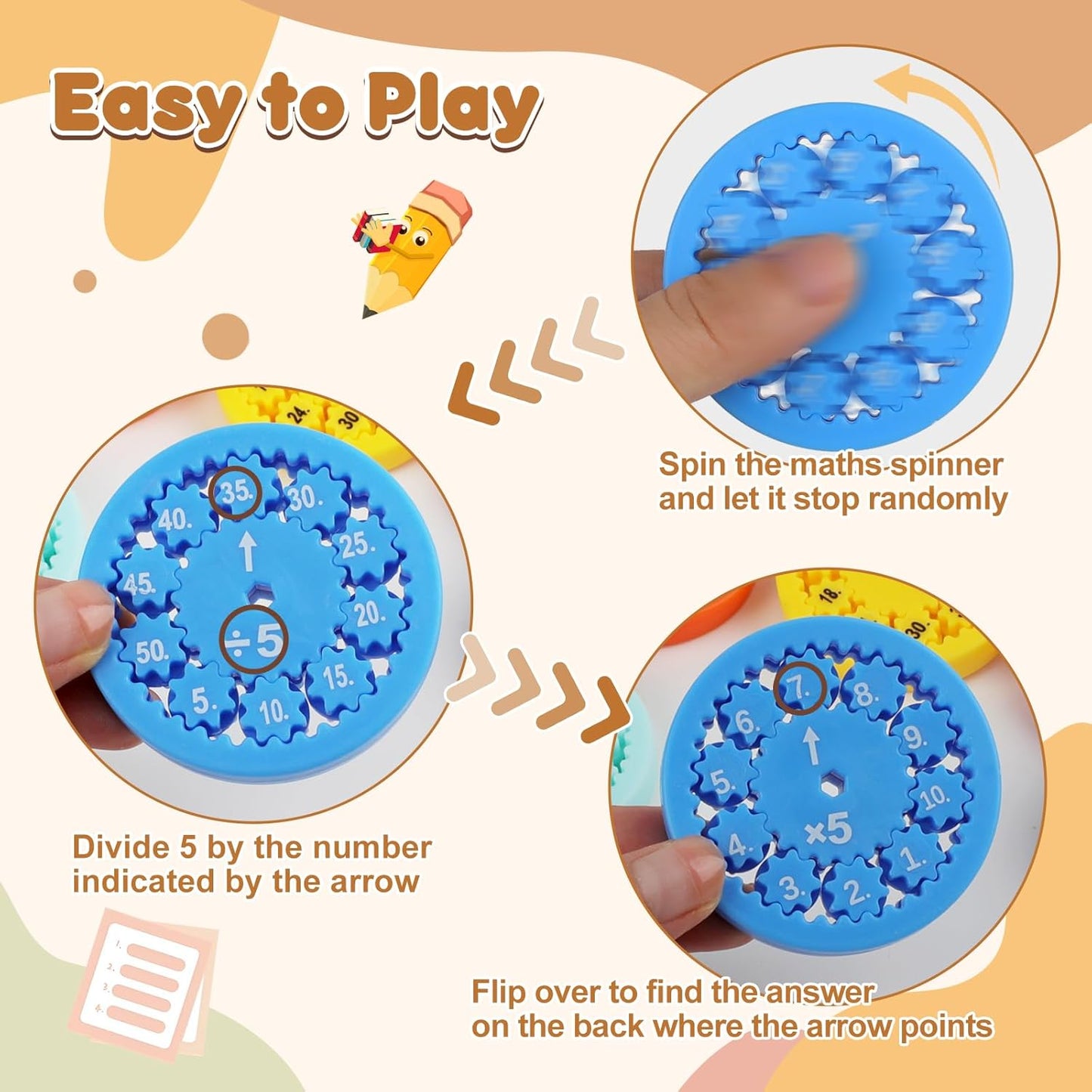 Math Fact Fidget Spinner how to use