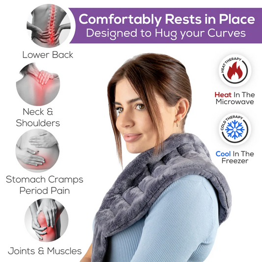 Microwaveable Heat Pack Medium Grey benefits