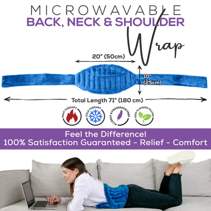 Microwaveable Heat Pack XL Blue benefits and size