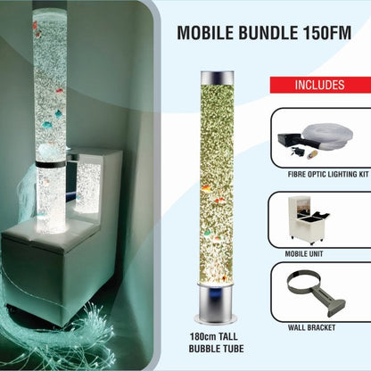 Luponds Sensory Bubble Column Mobile Unit with fibre optic lighting