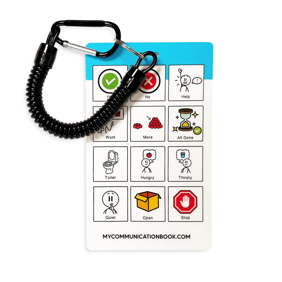 Communication Card Jacket Communication Card on Lanyard | AAC-style images – Sensory Street