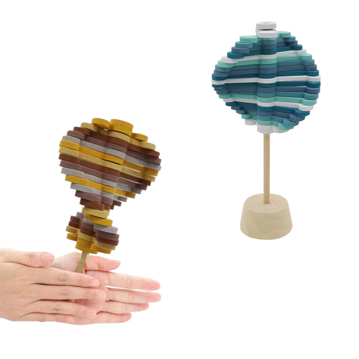 Wooden Spinning Lollipop Fidget Toy