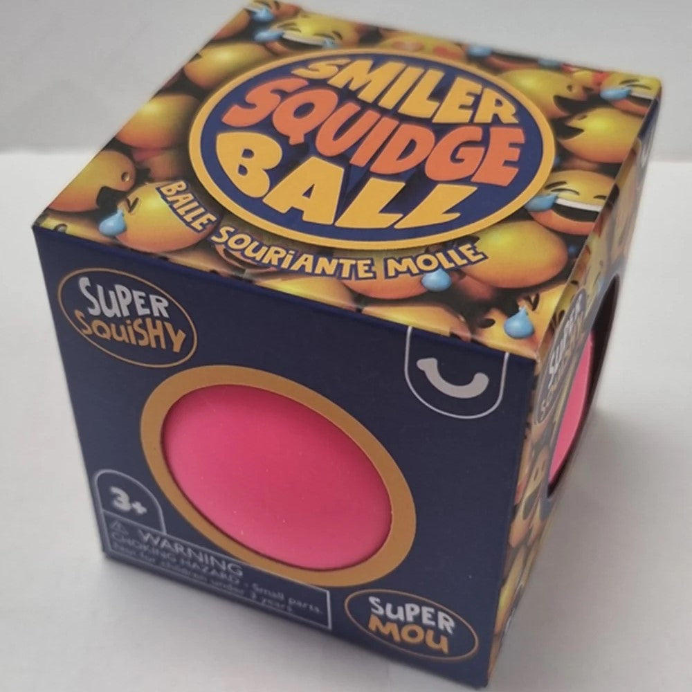 Smiler Squidge Ball Pink