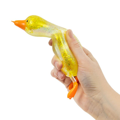 Sparkly Squishy Duck being squeezed