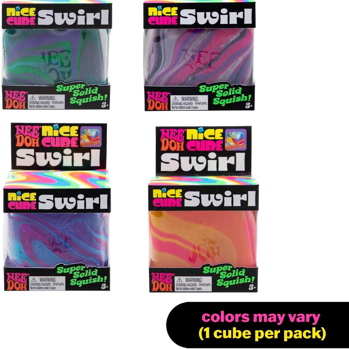 4 needoh swirls in their boxes