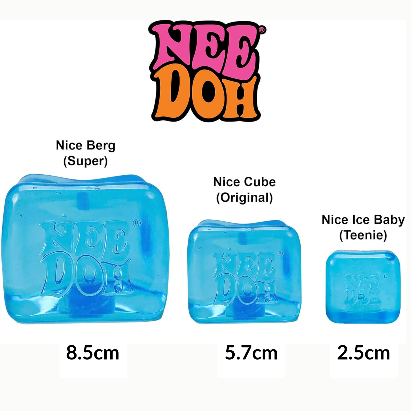 Schylling Nee Doh Cubes Size Comparison