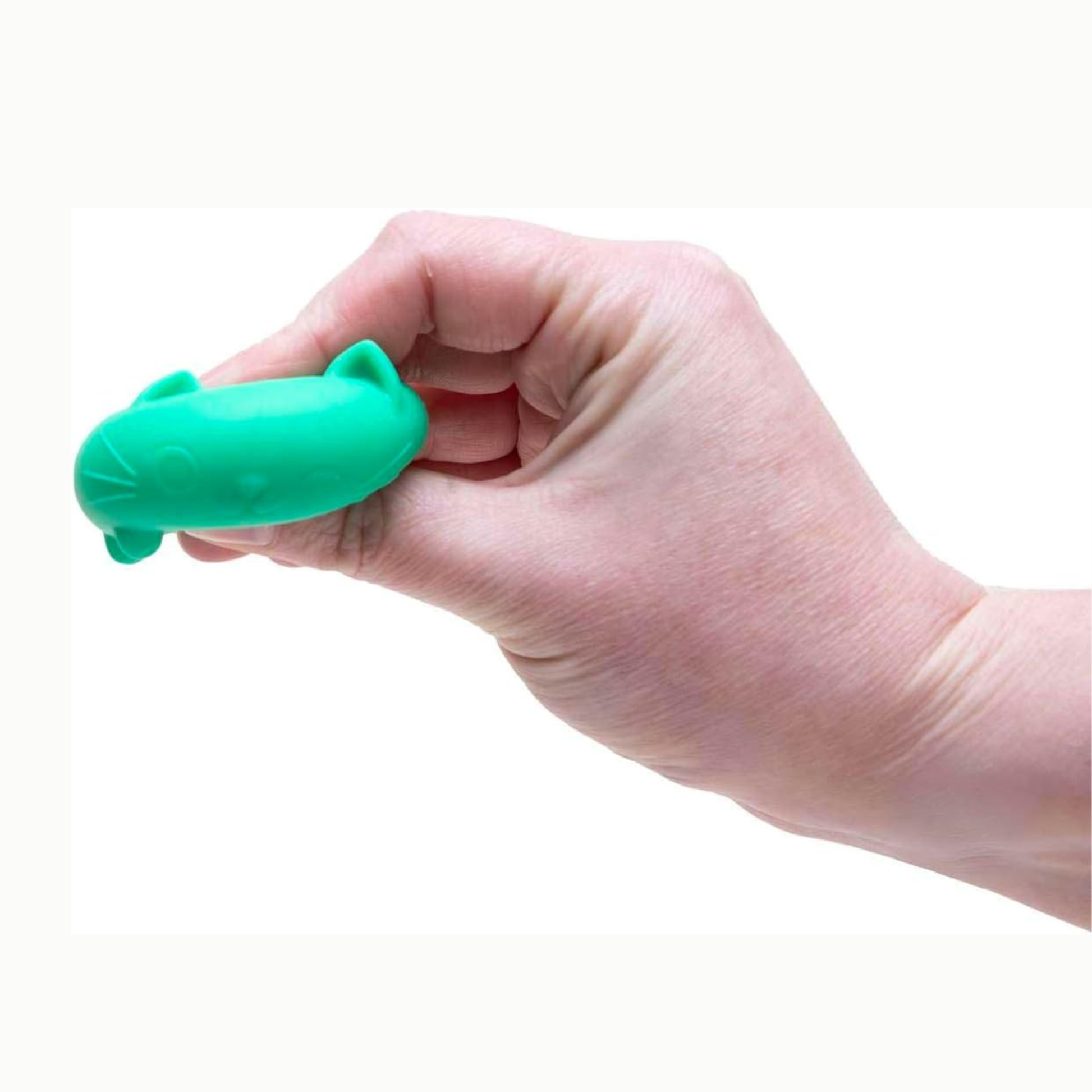 Needoh Cool Cats Teenie – Multipack of 4 green being squished