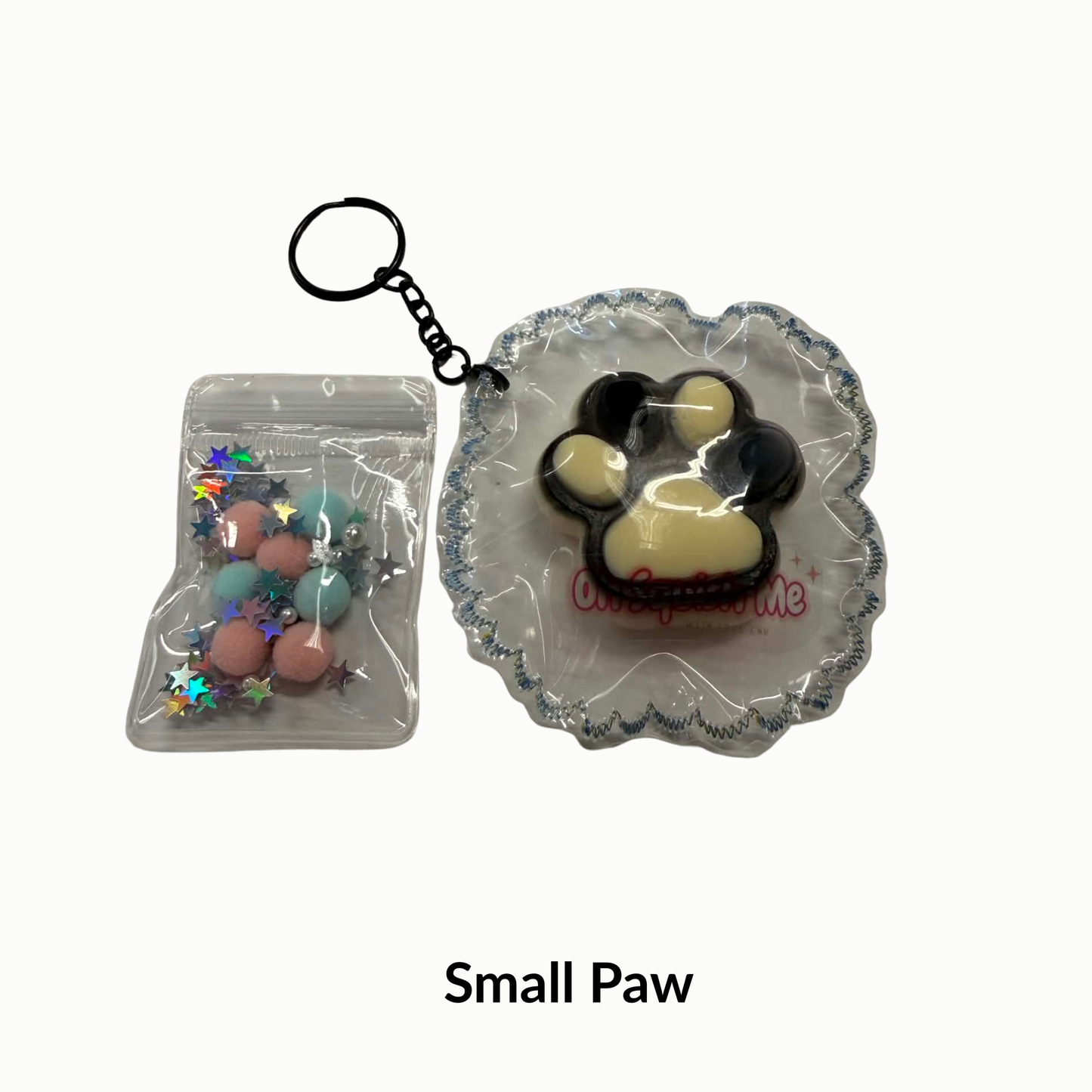 black and white paw shaped squishy
