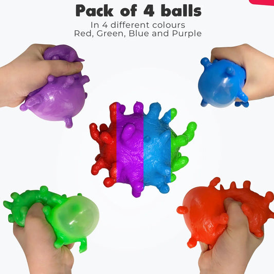 Puffer Stress Ball 4 Pack All colours
