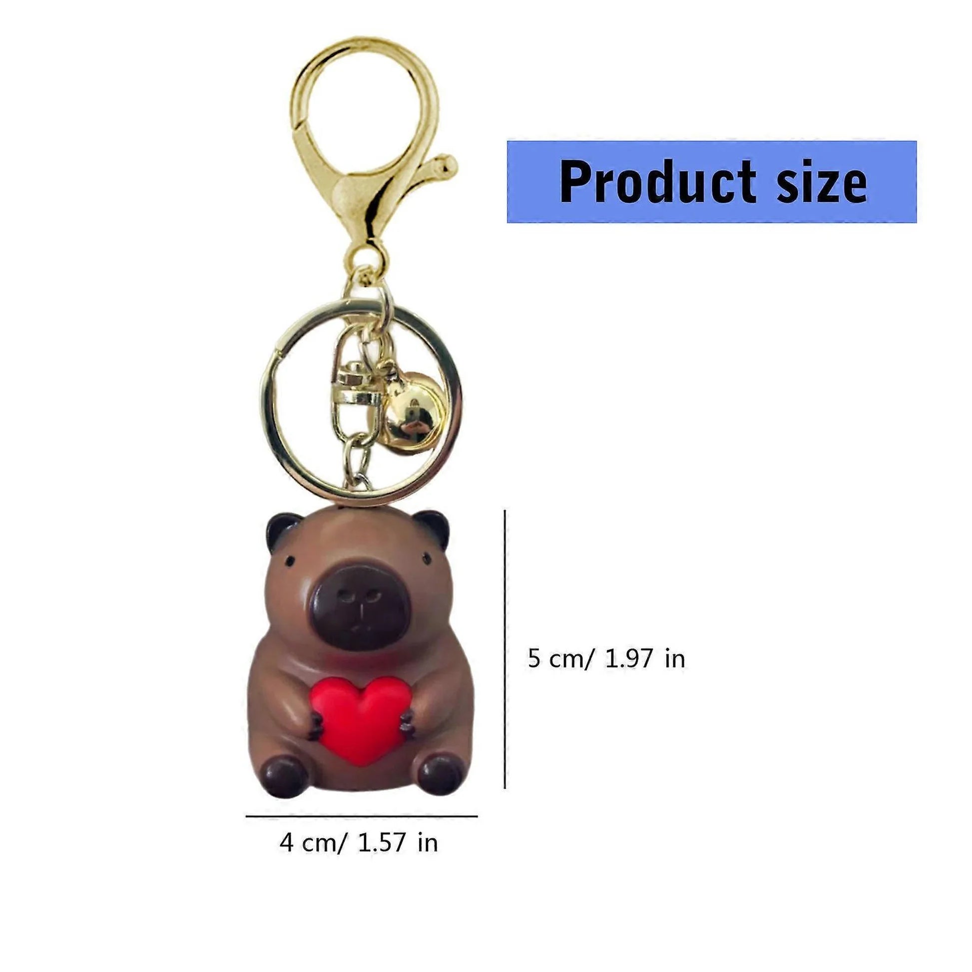 Talking Capybara Keychain size