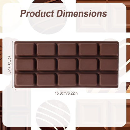 Squishy Slow Rising Scented Chocolate Bar dimensions