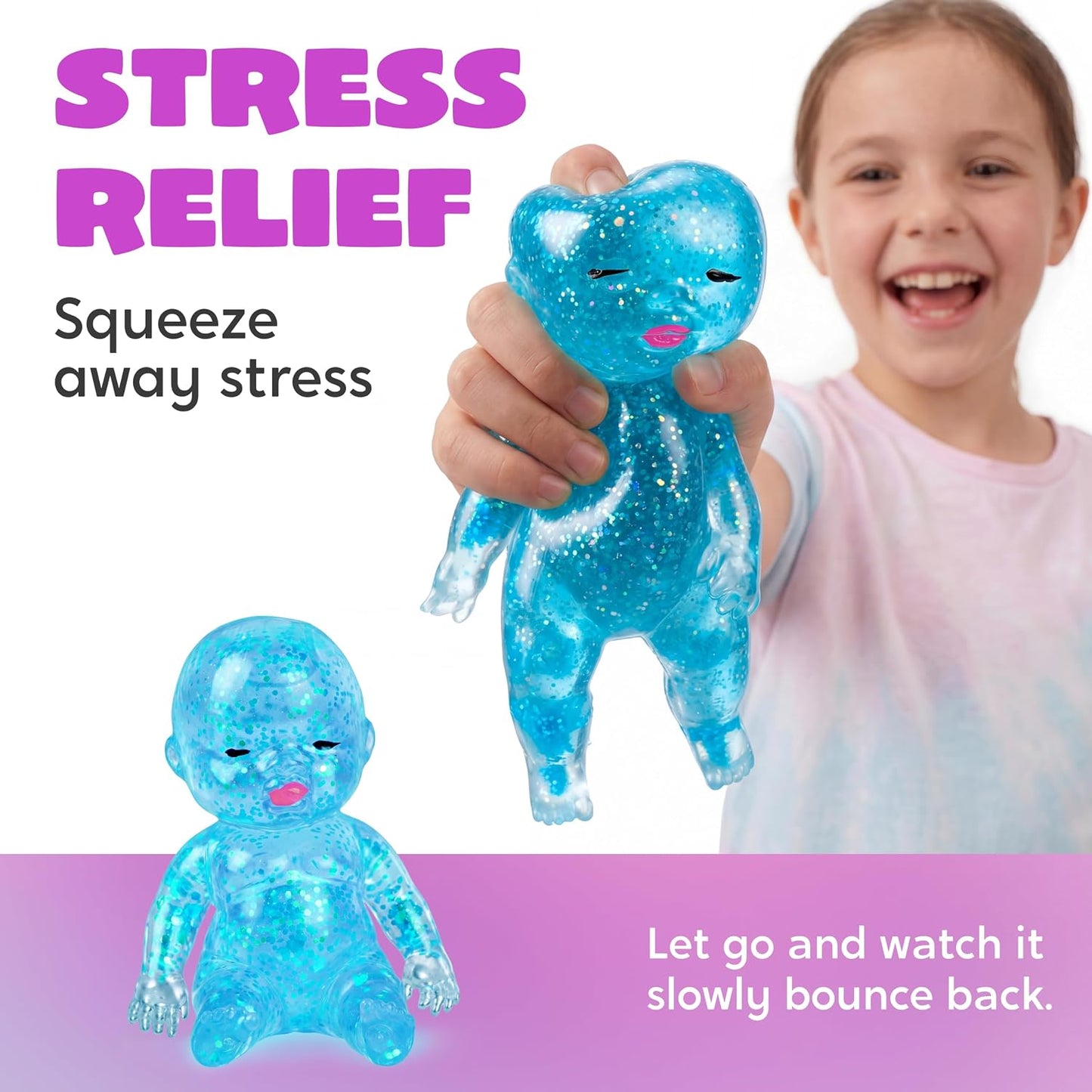 Squishy Glitter Maltose Gel Baby 14cm