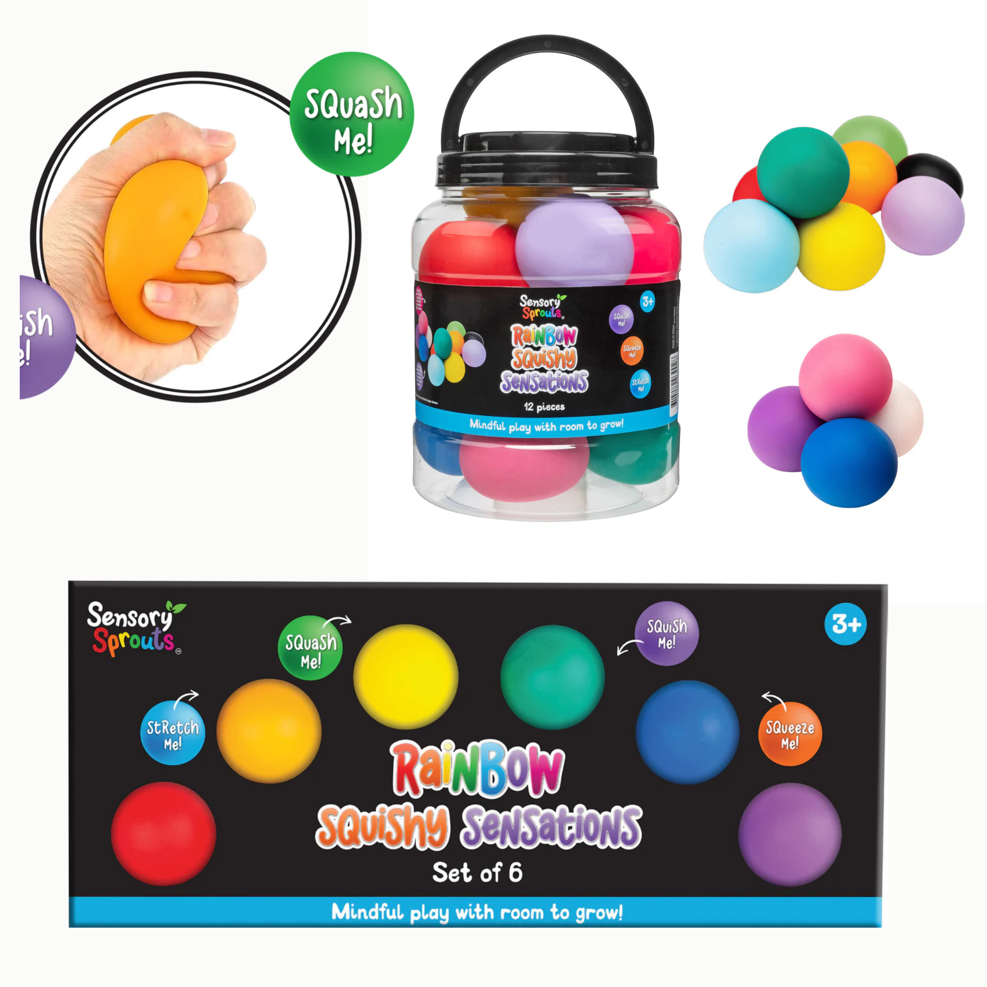 Rainbow Squishy Sensations Balls Main Image