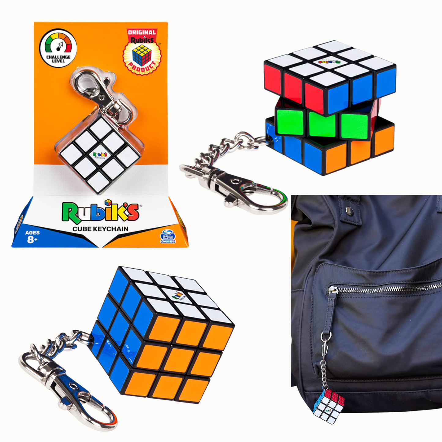 Rubik's 3x3 Keychain Puzzle