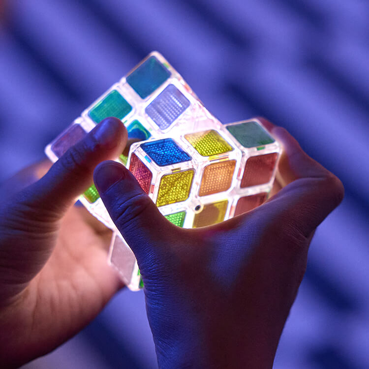 Rubiks Pulse Cube colours lit up