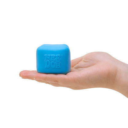 Nee Doh Colour Change Cube blue on hand