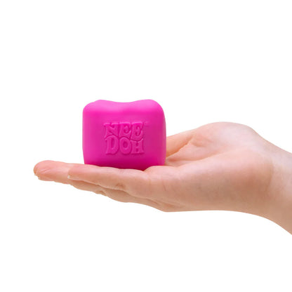 Nee Doh Colour Change Cube pink on hand