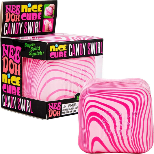 NeeDoh Nice Cube Candy Swirl pink