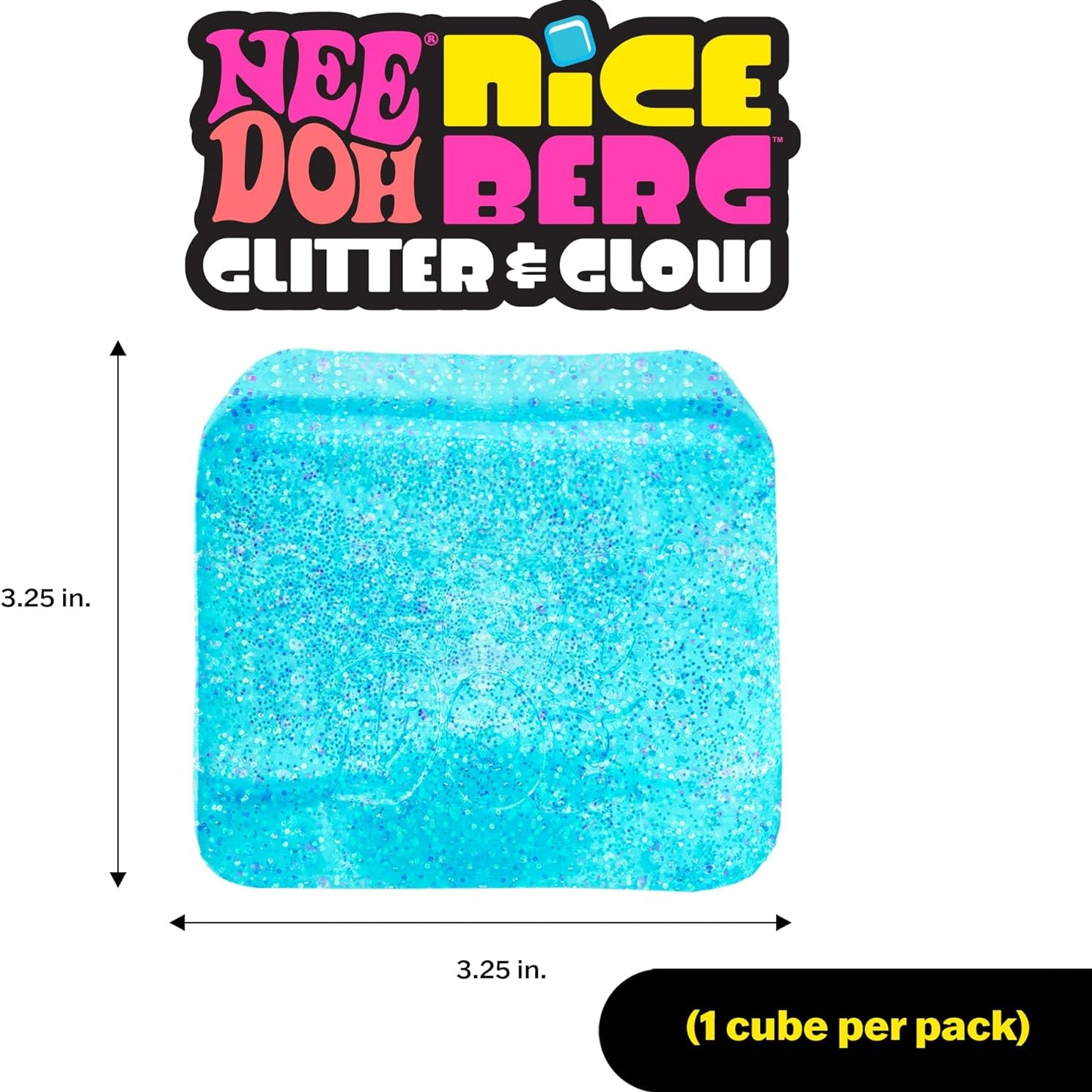 Glitter and Glow Nee Doh Nice Berg Size