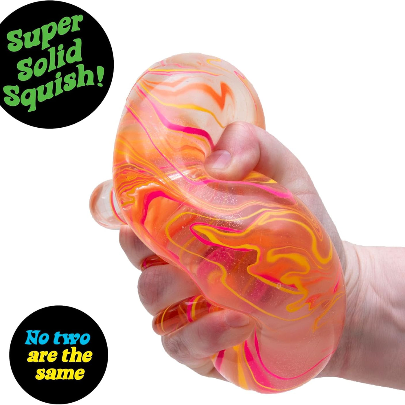 Nee doh Nice Berg Swirl Orange being squished