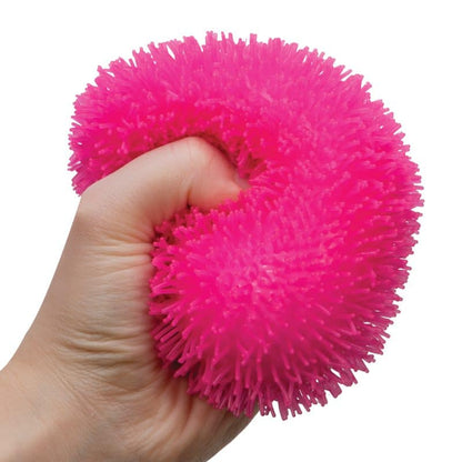 Shaggy Nee Doh Squishy Ball pink squeezed