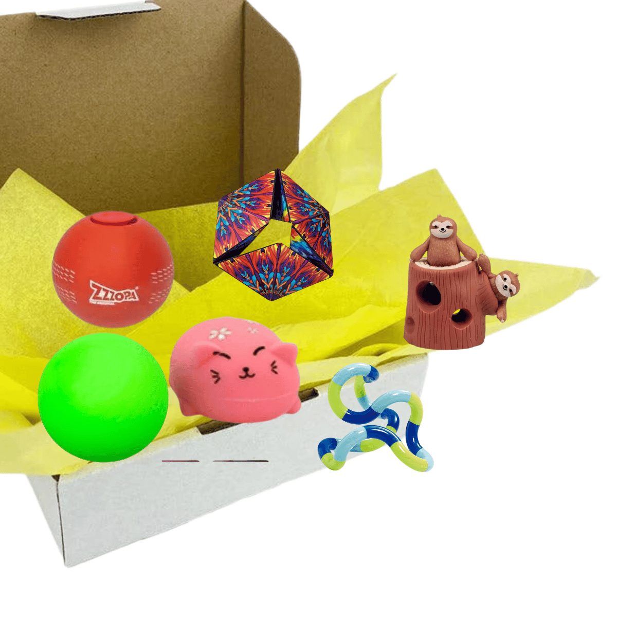 Small Cardboard Box with Tissue Paper