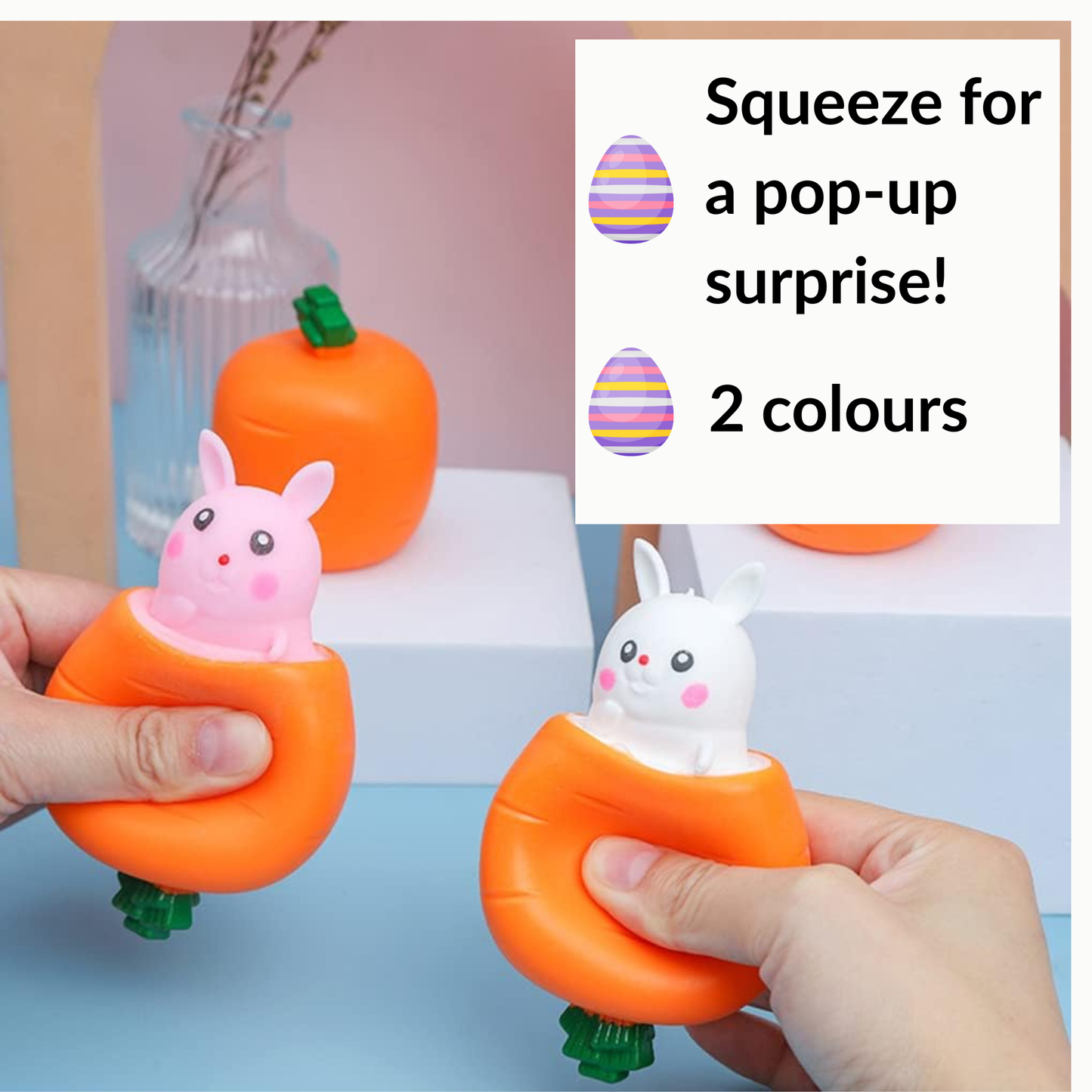 Easter Squeezy Pop-Up Rabbit in Carrot
