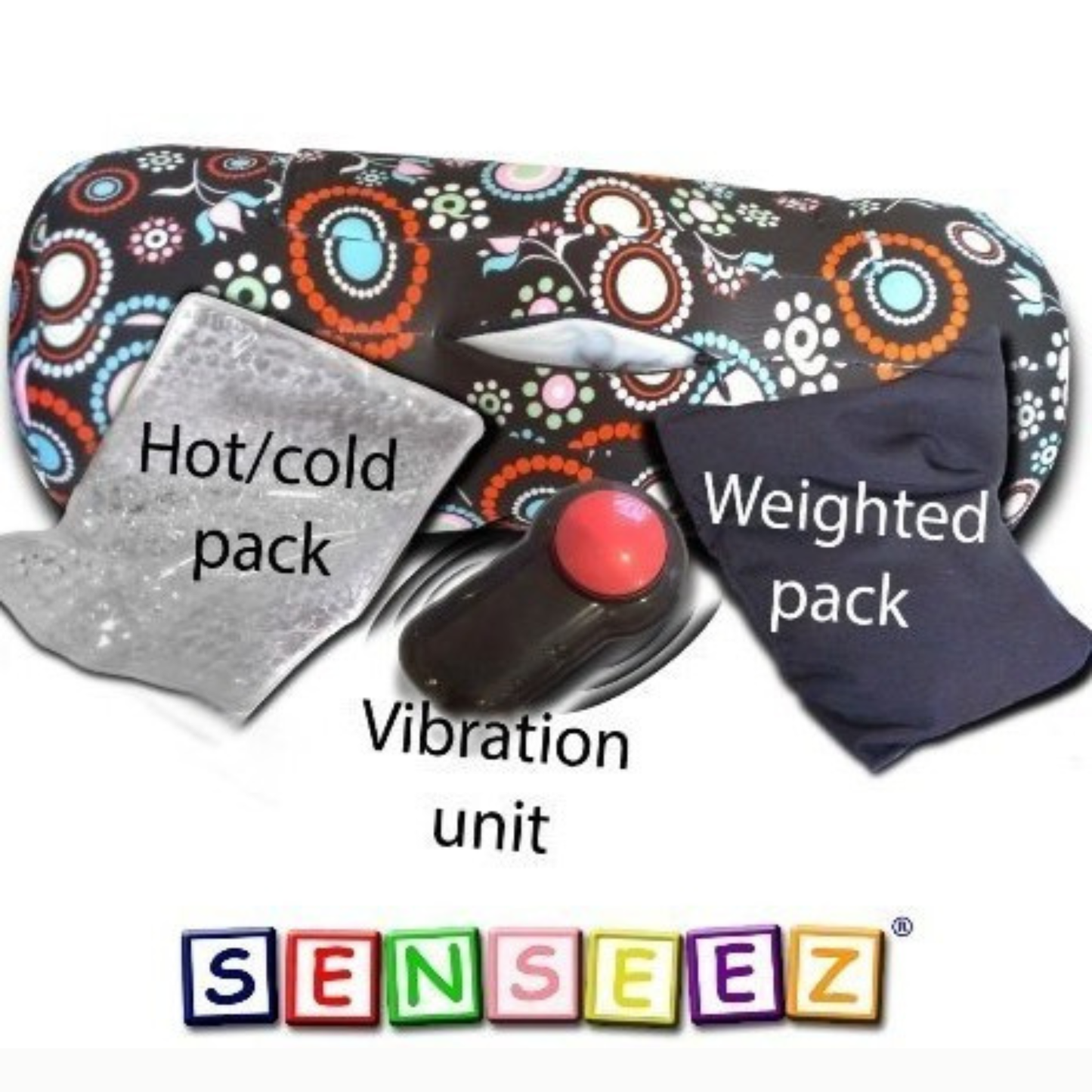 Senseez Vibrating Cushions Adaptables Weighted with Hot and Cold Pack Flower