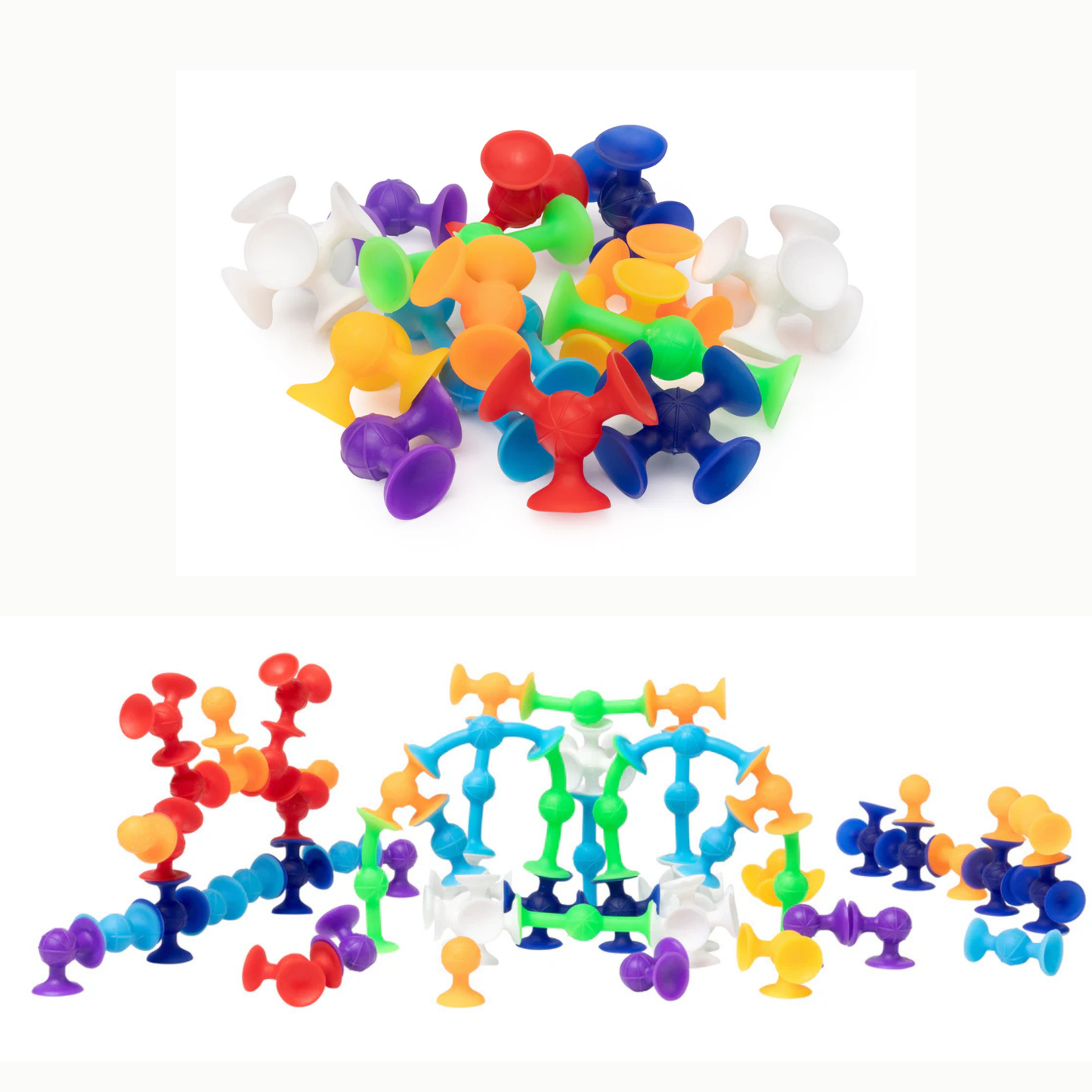 Sensory Sprouts Suction Shapes Jar of 100 pieces