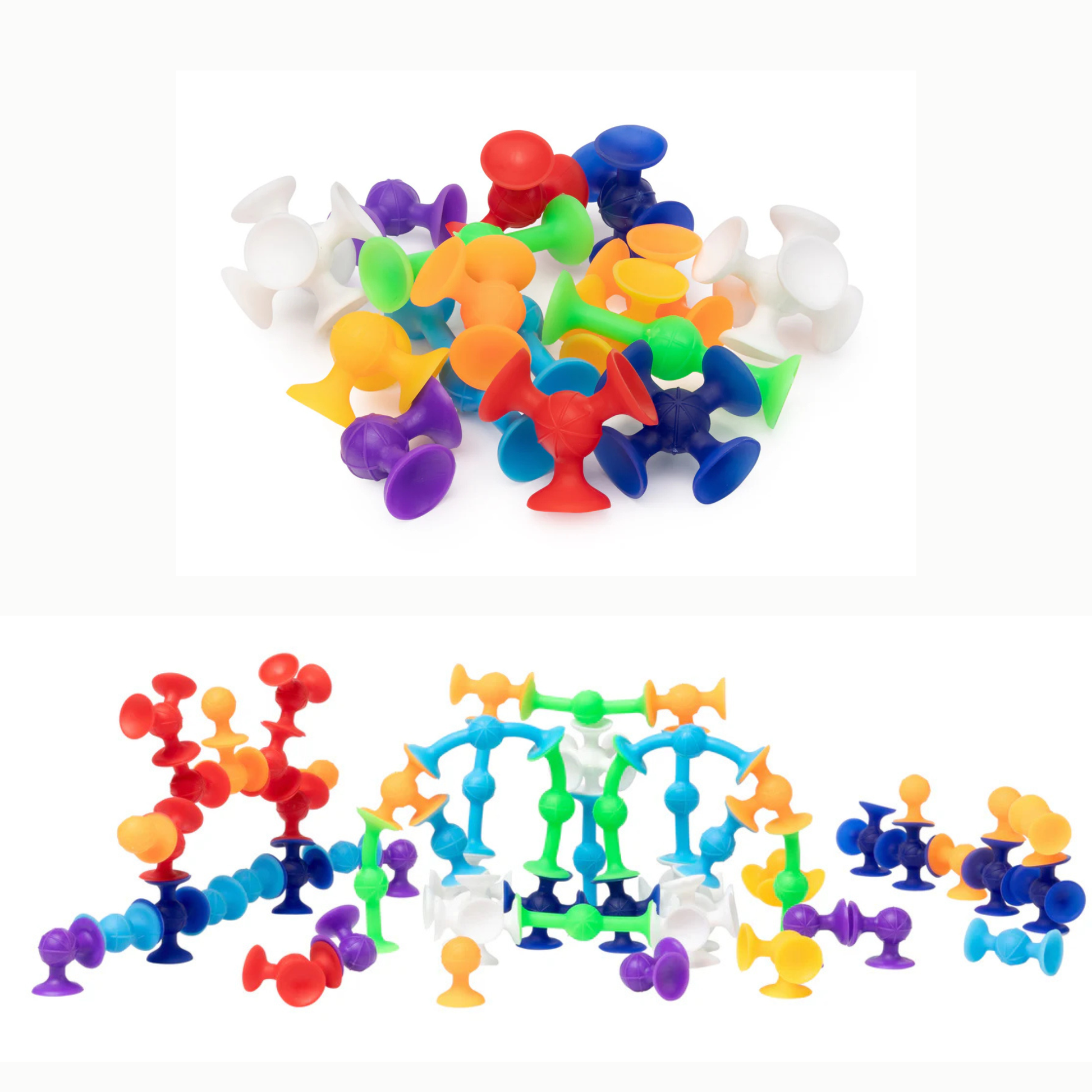 Sensory Sprouts Suction Shapes Jar of 100 pieces