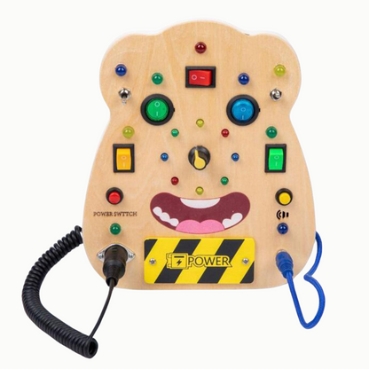 Sensory Street Wooden Light up LED Busy Board Smiley Face