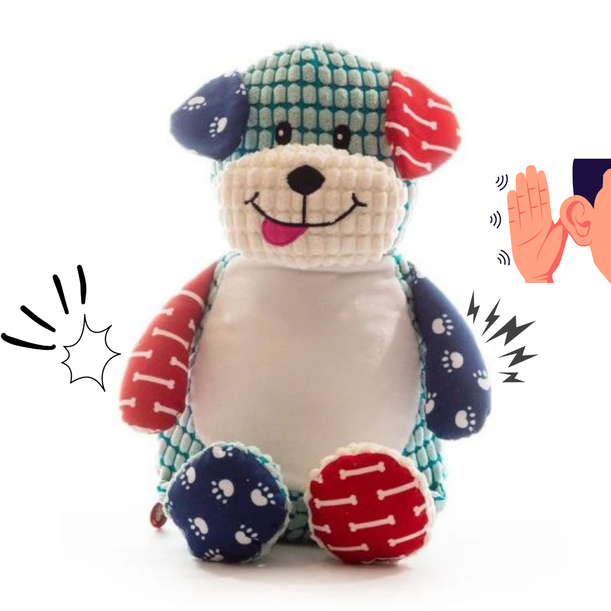 Weighted 1.5kg dog with crinkle in paws