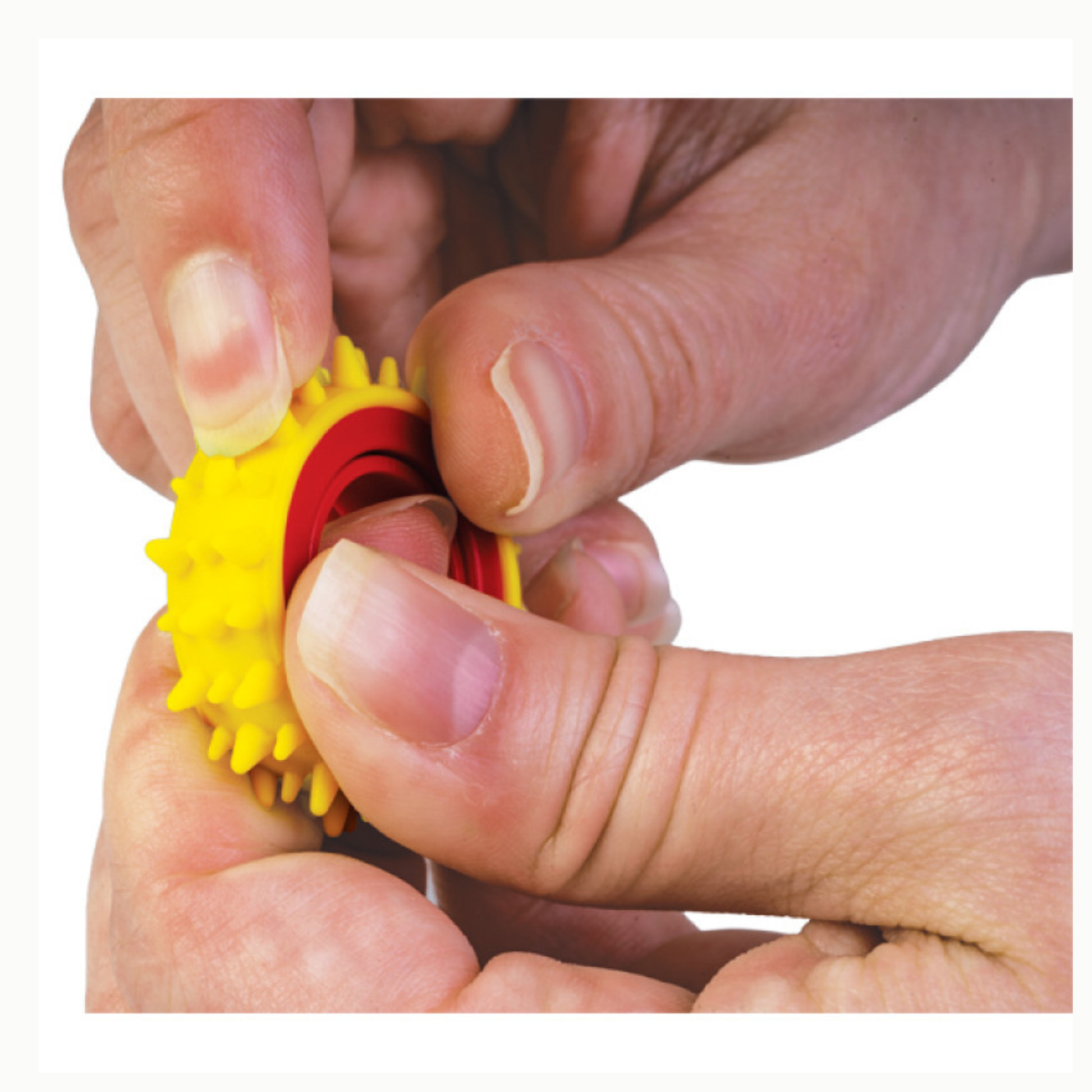 Silicon rotating fidget rings close up