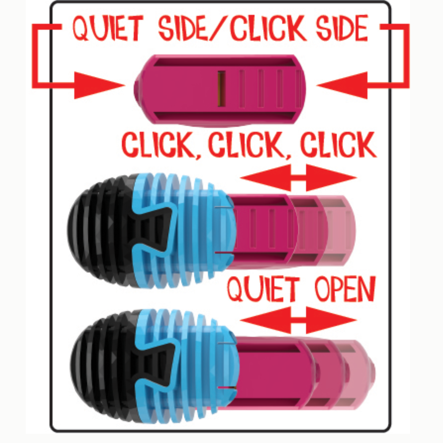 Slida Mini Click Fidget diagram