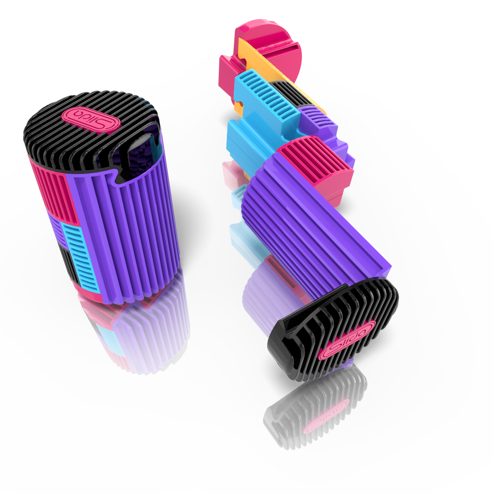 Slida Classic Cylinder 3D Interlocking Puzzle black pieces